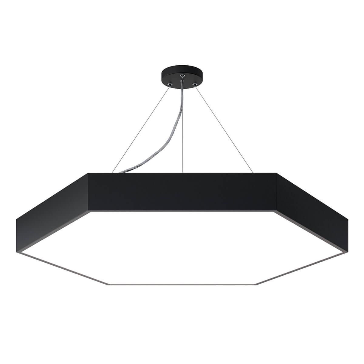 Изображение Подвесной светодиодный cветильник Geometria ЭРА Hexagon SPO-122-B-40K-066 66Вт 4000К черный Б0050553