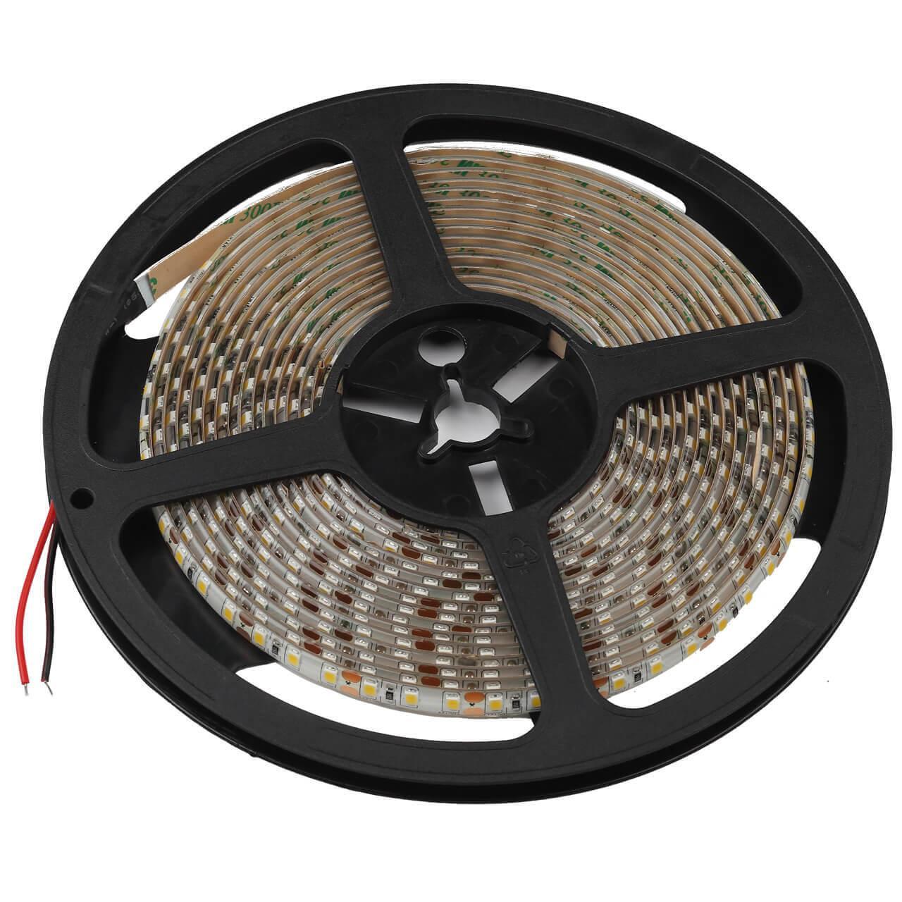 Изображение Светодиодная влагозащищенная лента ЭРА 9,6W/m 120LED/m 2835SMD холодный белый 5M KU-2835AD-120D-W Б0044115