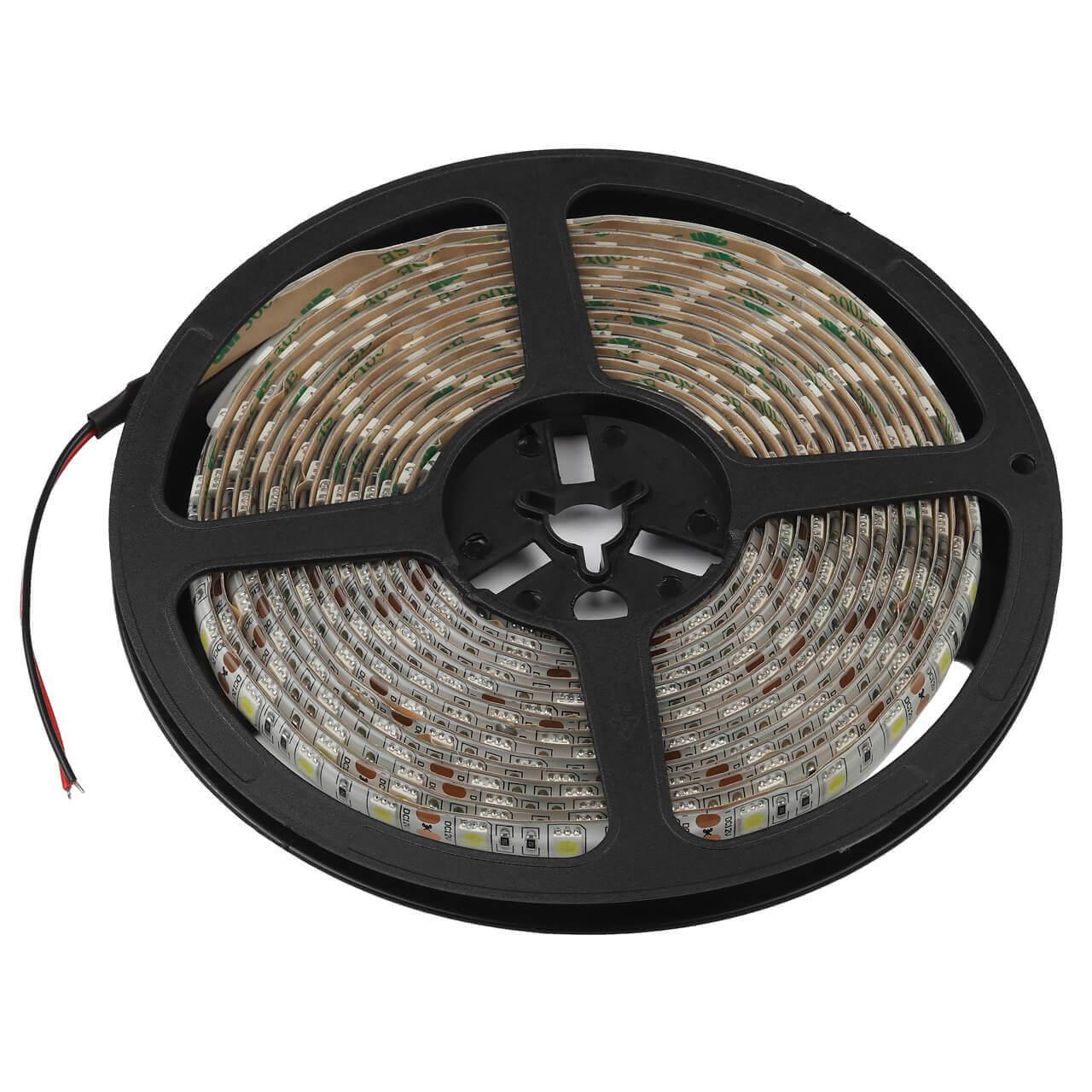 Изображение Светодиодная влагозащищенная лента ЭРА 14,4W/m 60LED/m 5050SMD холодный белый 5M KU-5050AD-60D-W Б0044119