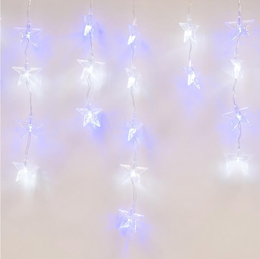 Изображение Светодиодная гирлянда Uniel занавес 220V белый ULD-E5505-196/DTK WHITE-BLUE IP20 STARS-1 UL-00001410