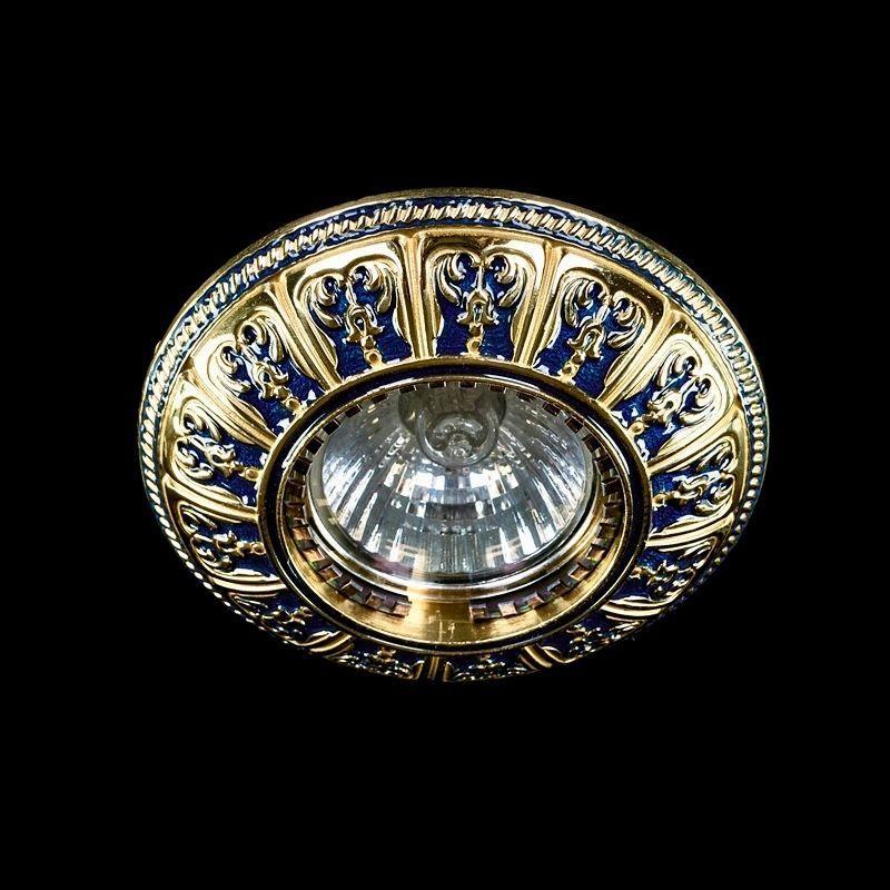 Изображение Встраиваемый светильник Artglass Spot 50 Blue Gold