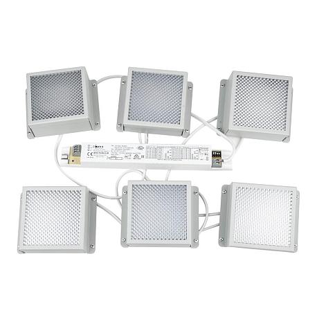 Изображение Встраиваемый светодиодный светильник Uniel ULP-0808 42W/4000К IP40 Grilyato White KIT06 (6 шт.) UL-00011060
