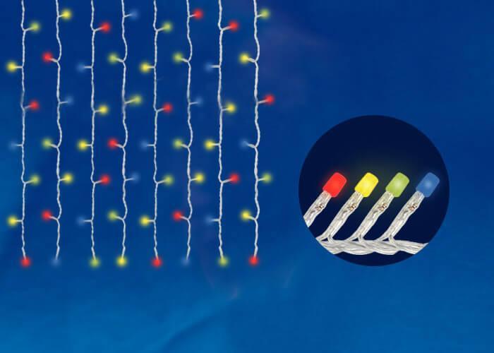 Изображение Светодиодная гирлянда Uniel занавес 220V разноцветный ULD-C2030-240/DTA Multi IP20 07943