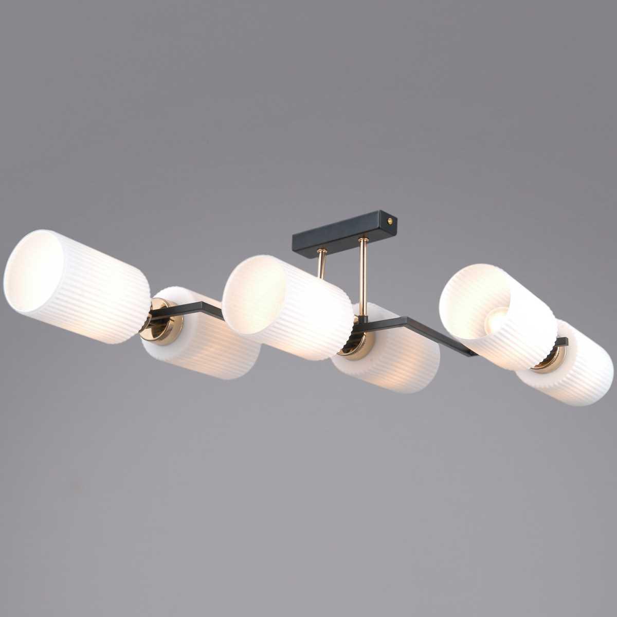 Изображение Потолочный светильник ILLUMICO IL0809-6ASQ-25 BK AB NAPLES