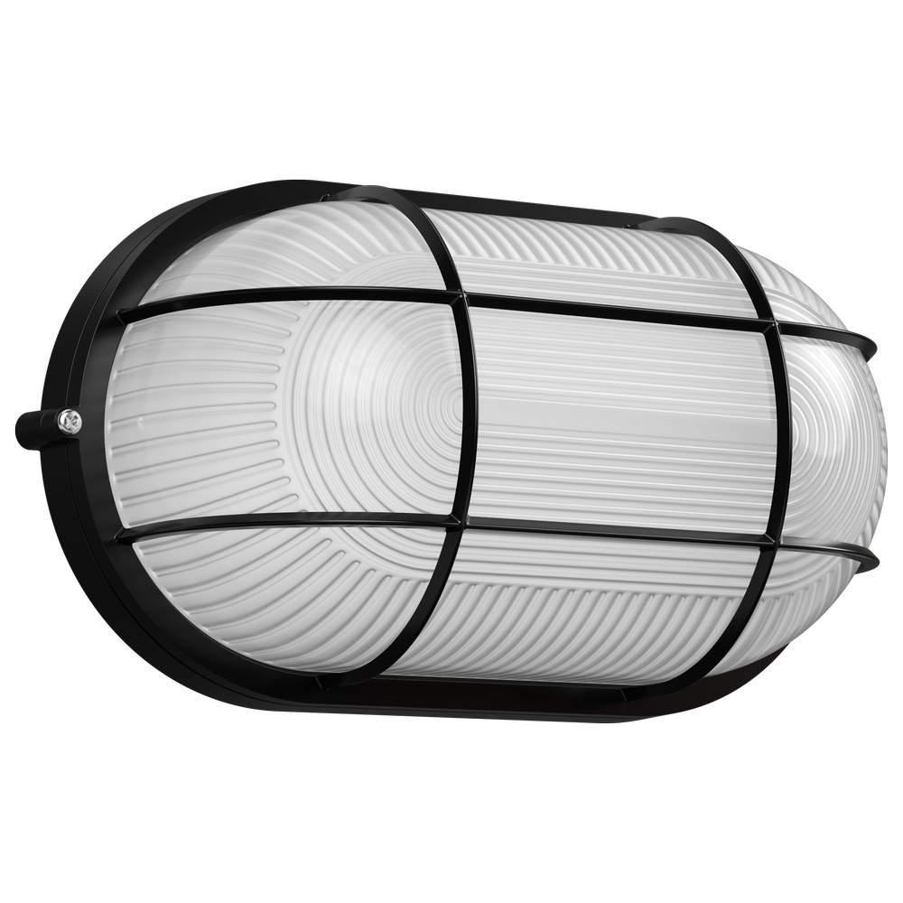 Изображение Светильник НПП1202 овал с решеткой 100Вт IP54 черный IEK LNPP0-1202-1-100-K02