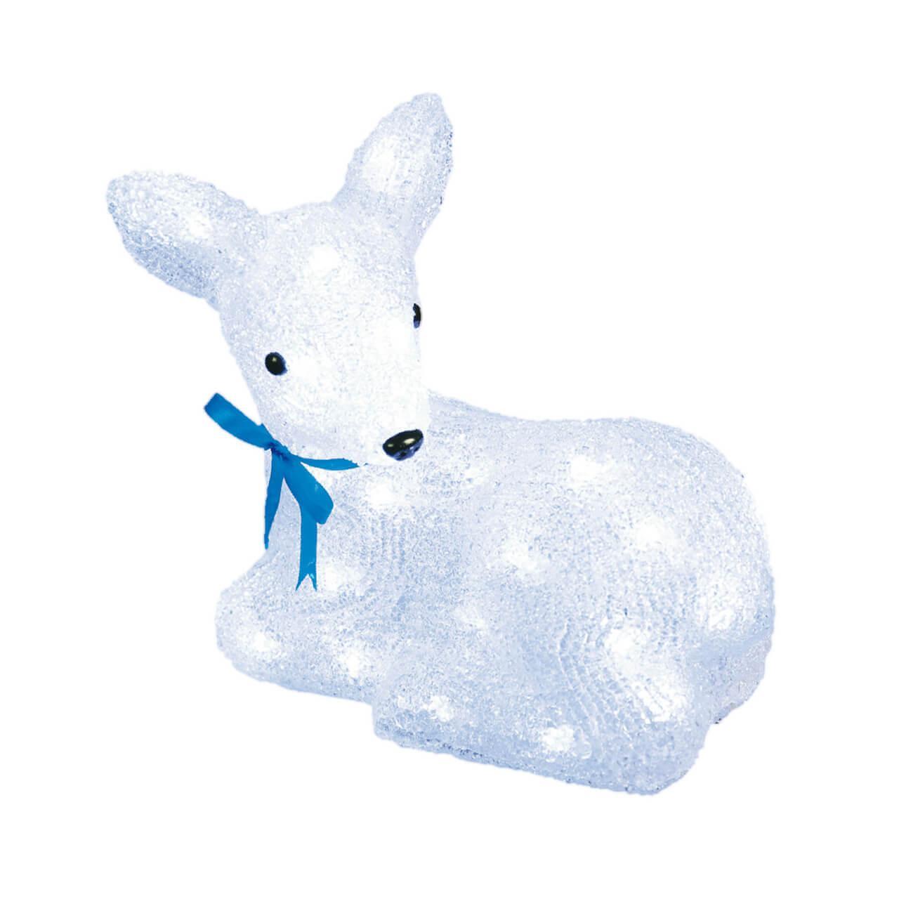 Изображение Фигурка светодиодная «Лежащий оленёнок-1» 26x29см Uniel ULD-M2926-040/STA 11031