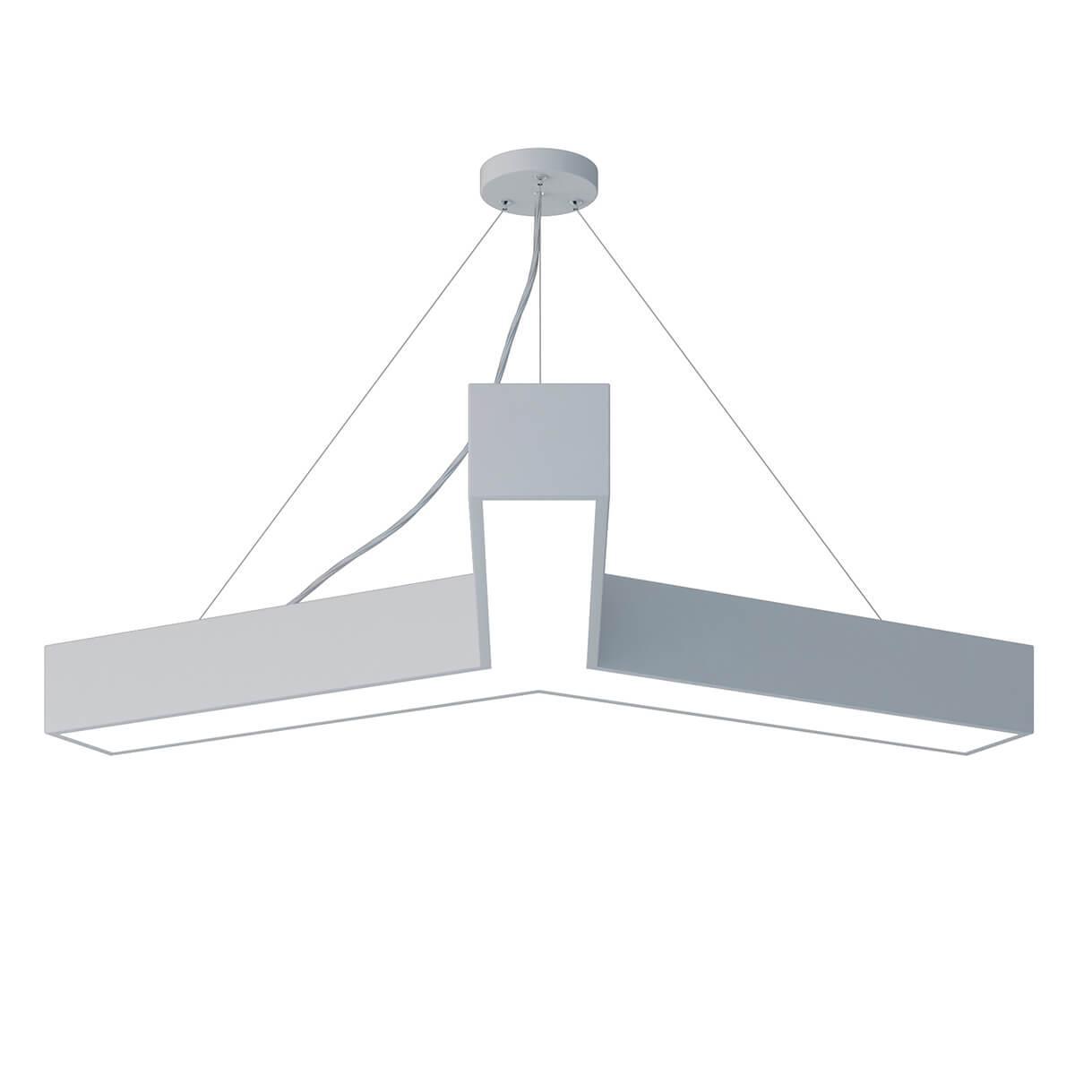 Изображение Подвесной светодиодный cветильник Geometria ЭРА Igrek SPO-143-W-40K-056 56Вт 4000К белый Б0050570