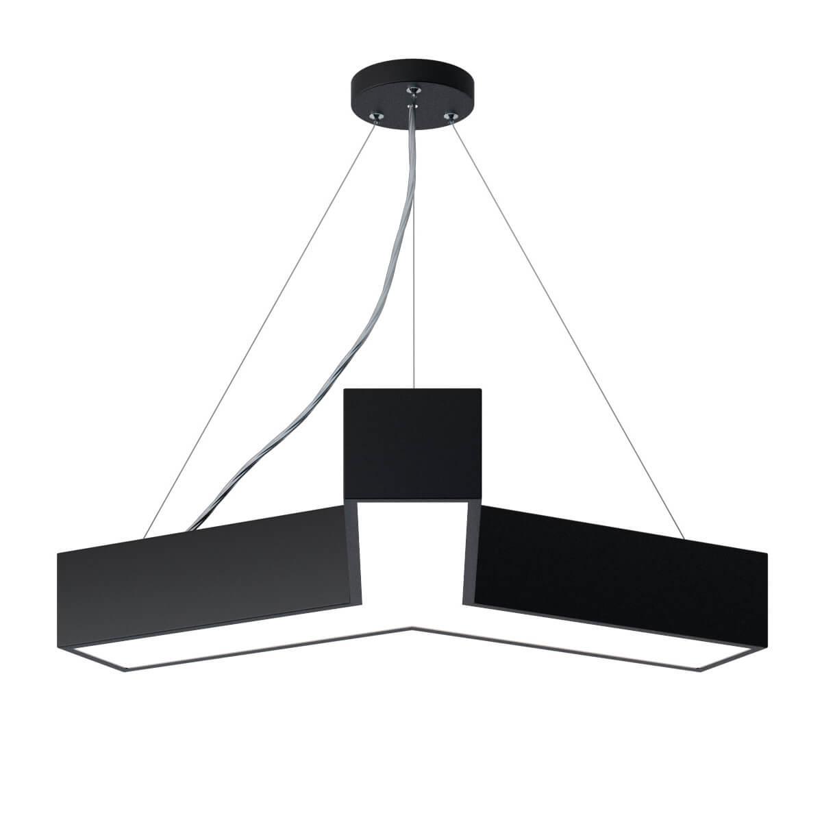 Изображение Подвесной светодиодный cветильник Geometria ЭРА Igrek SPO-141-B-40K-028 28Вт 4000К черный Б0050567