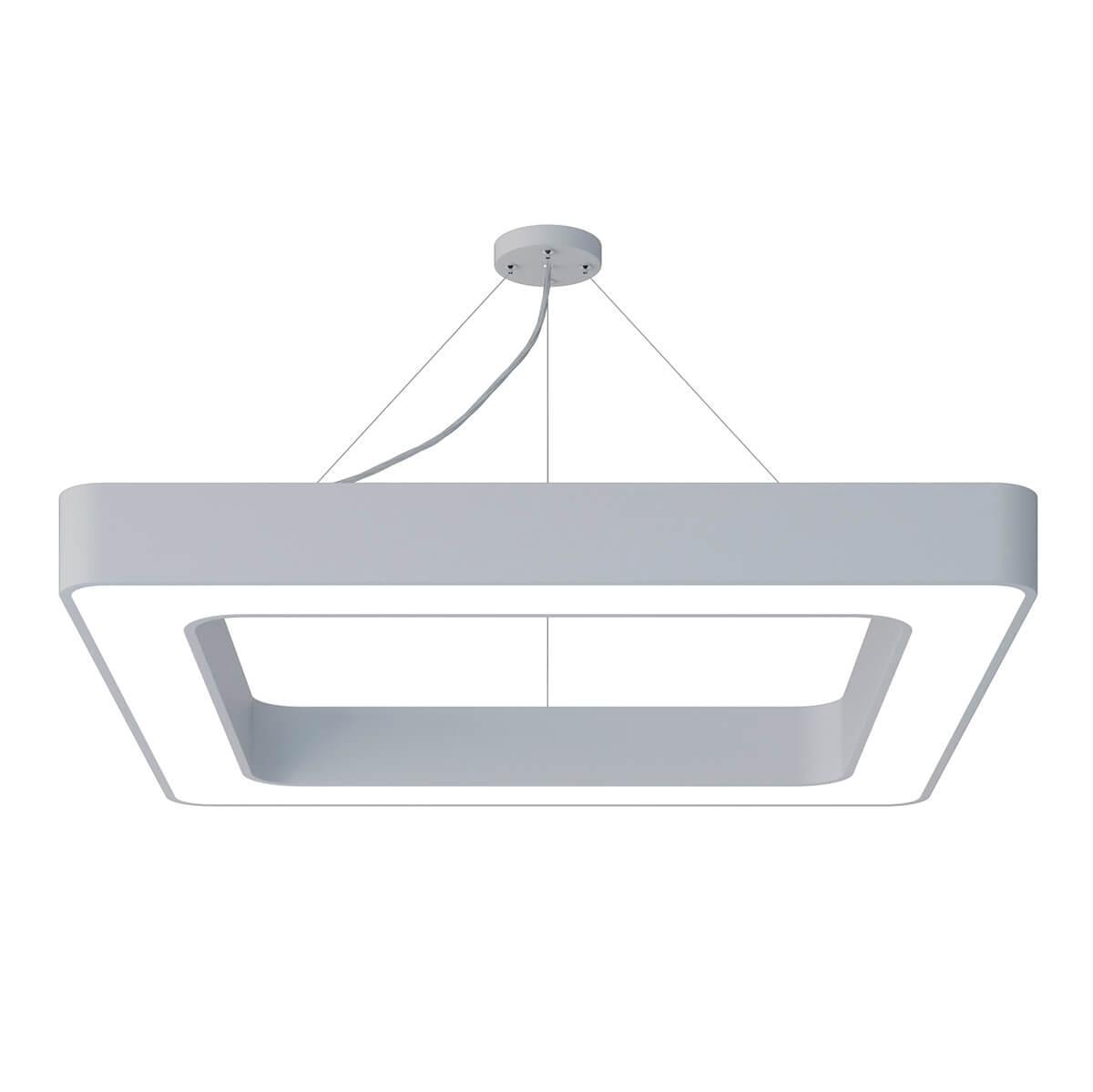 Изображение Подвесной светодиодный cветильник Geometria ЭРА Quadro SPO-162-W-40K-070 70Вт 4000К белый Б0050584
