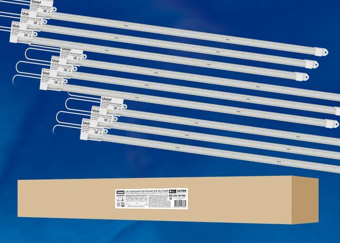 Изображение Светодиодный светильник для растений Uniel ULY-P91-20W/SPFR/K IP65 AC220V Clear KIT09 UL-00003853