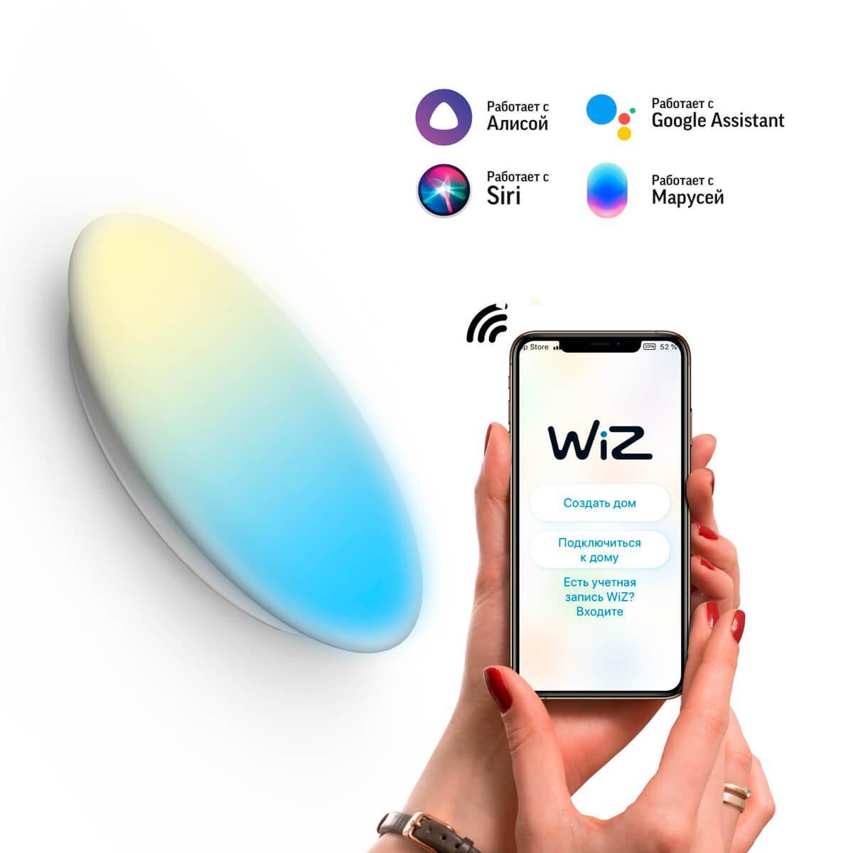 Изображение Накладной светодиодный светильник Gauss Smart Home 2050112