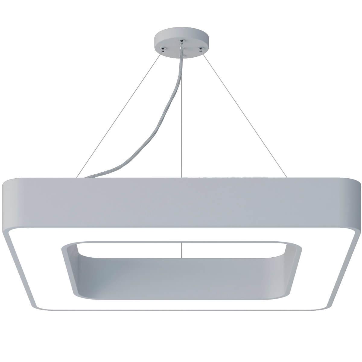 Изображение Подвесной светодиодный cветильник Geometria ЭРА Quadro SPO-161-W-40K-060 60Вт 4000К белый Б0050582