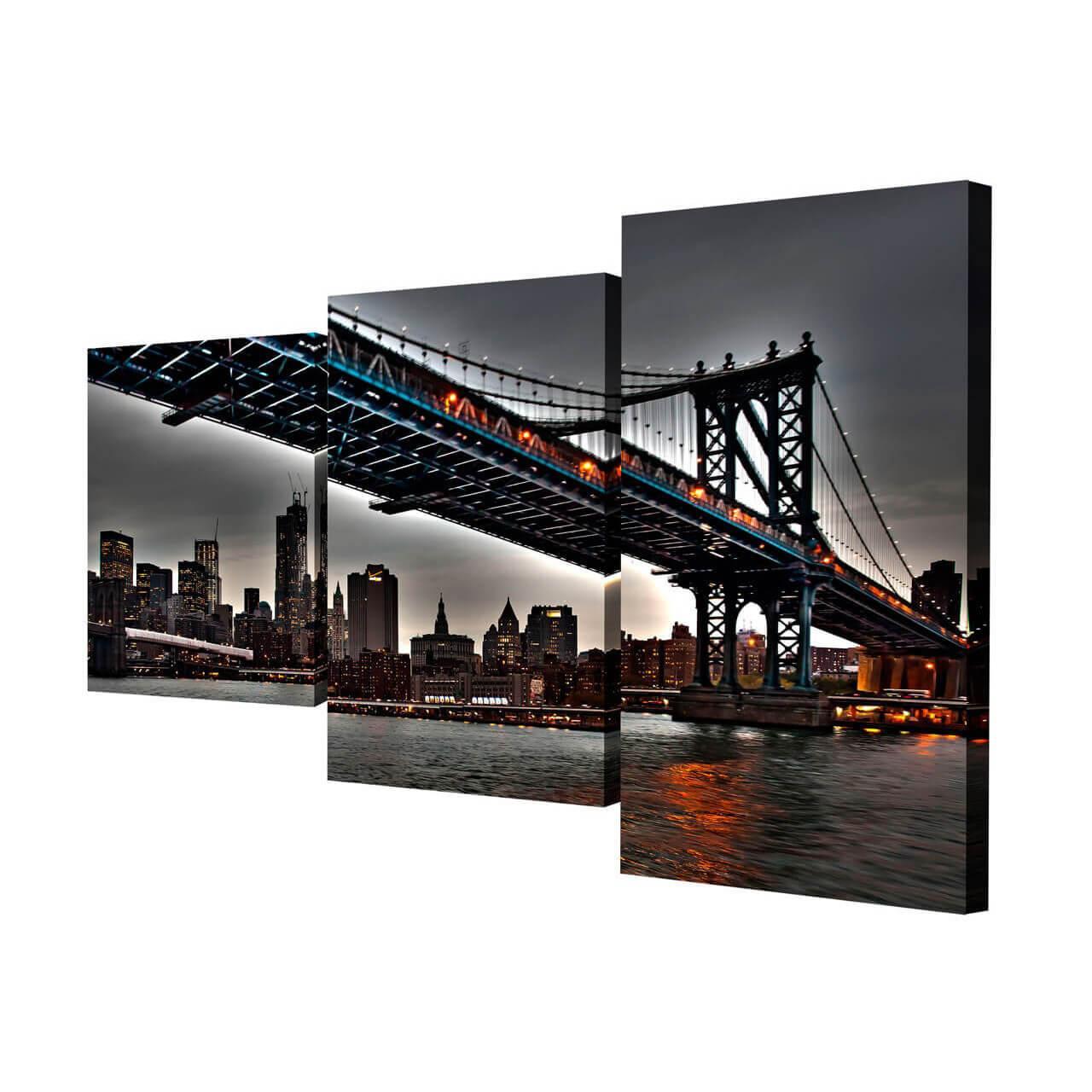 Изображение Мини модульная картина Toplight Город 50х78см TL-MM1057