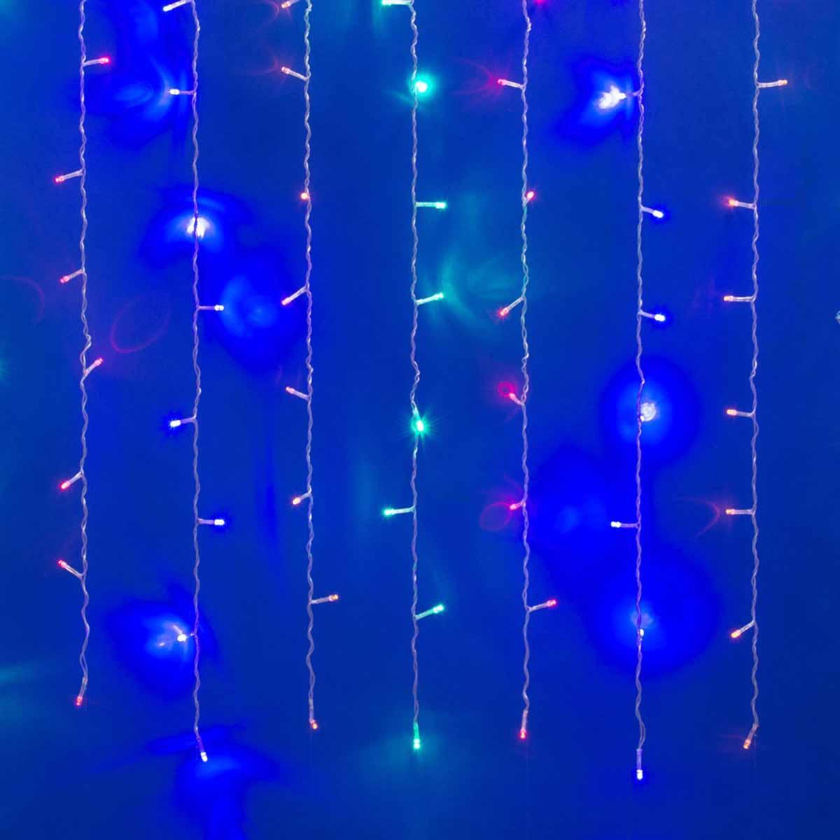 Изображение Уличная светодиодная гирлянда Uniel занавес 220V разноцветный ULD-C3020-240/TTK Multi IP44 UL-00007216