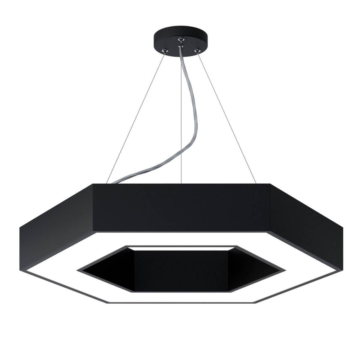 Изображение Подвесной светодиодный cветильник Geometria ЭРА Hexagon SPO-123-B-40K-045 45Вт 4000К черный Б0050555