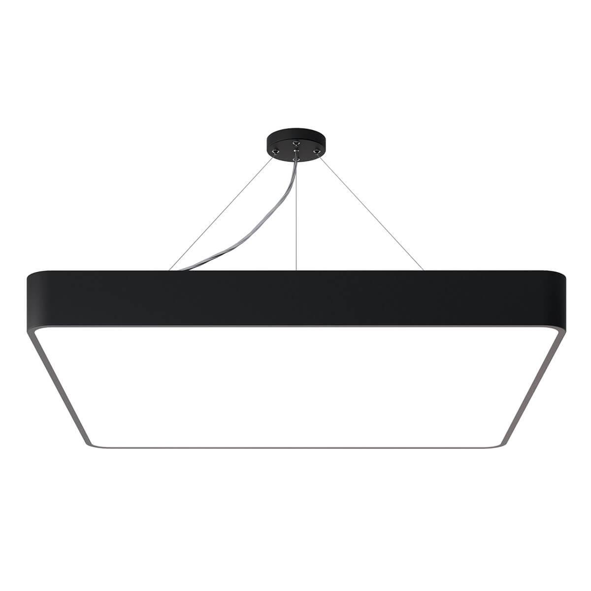 Изображение Подвесной светодиодный cветильник Geometria ЭРА Quadro SPO-164-B-40K-110 110Вт 4000К черный Б0050589