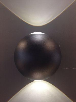 Изображение Уличный настенный светодиодный светильник Elvan GW-161A/2-6W-WW-Bk