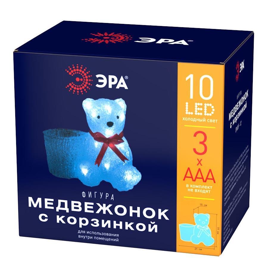 Изображение Светодиодная фигура ЭРА медвежонок с корзинкой ENIOF - 12 Б0047974