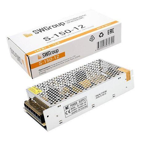 Изображение Блок питания SWG 12V 150W IP20 12,5A S-150-12 000107