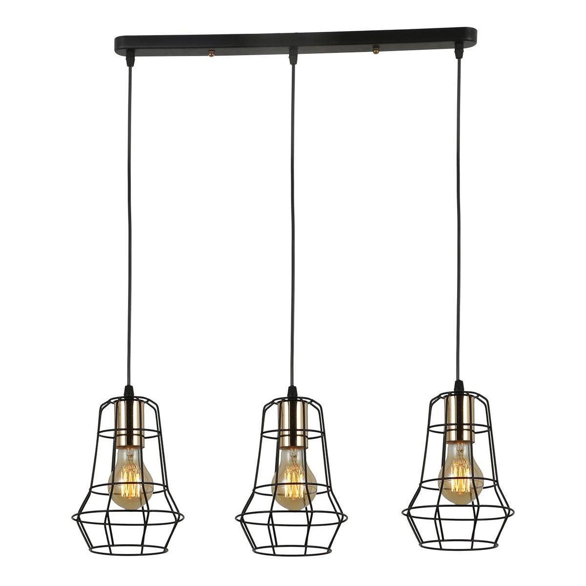 Изображение Подвесной светильник IMEX MD.6133-3-P BK+FGD