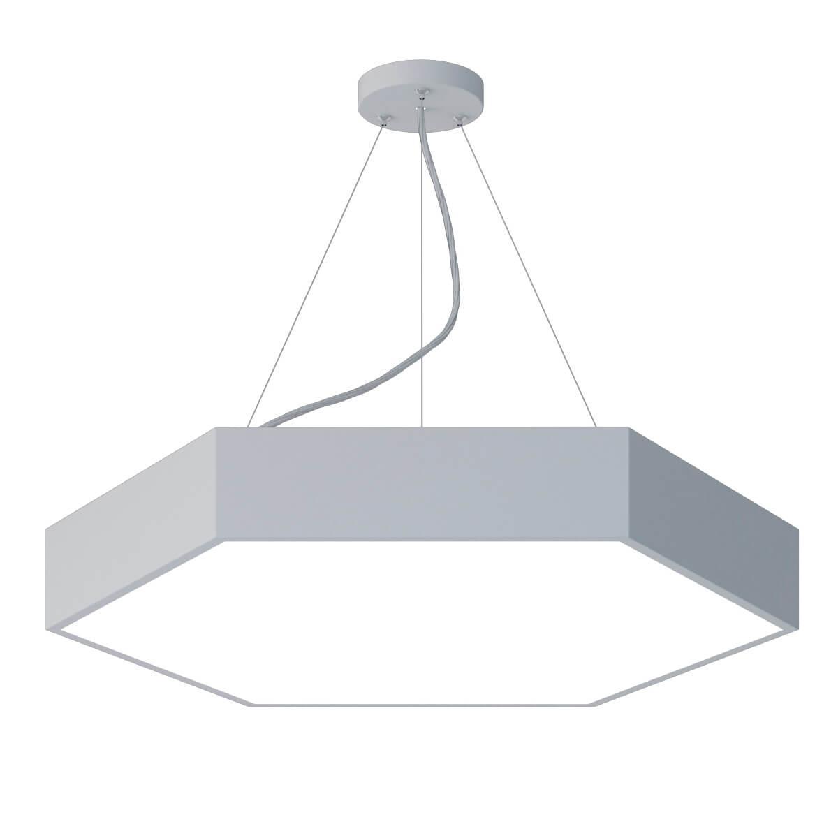 Изображение Подвесной светодиодный cветильник Geometria ЭРА Hexagon SPO-121-W-40K-038 38Вт 4000К белый Б0050550