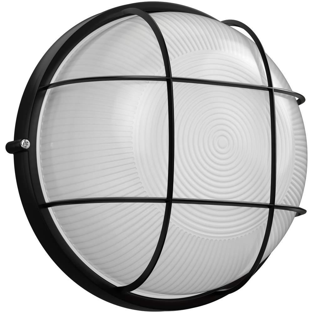 Изображение Светильник НПП1102 круг с решеткой 100Вт IP54 черный IEK LNPP0-1102-1-100-K02