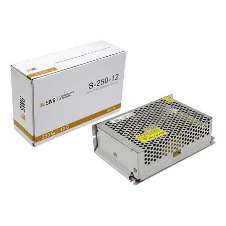 Изображение Блок питания SWG 12V 250W IP20 20,85A S-250-12 000114