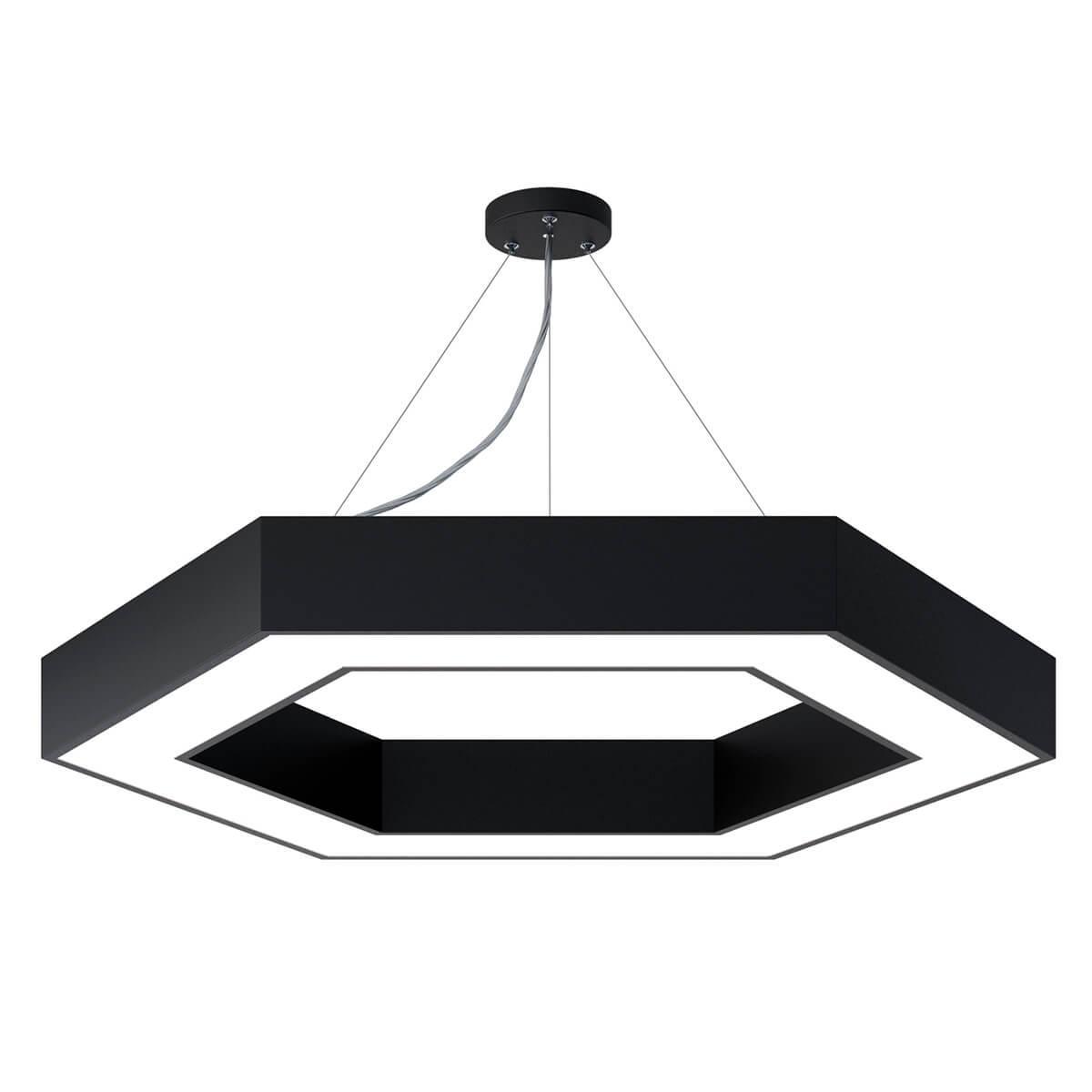 Изображение Подвесной светодиодный cветильник Geometria ЭРА Hexagon SPO-124-B-40K-051 51Вт 4000К черный Б0050557