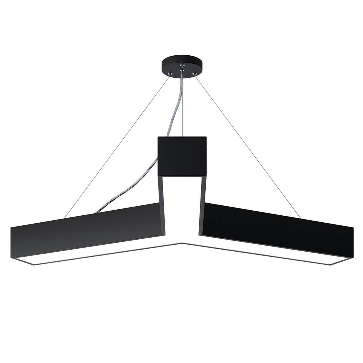 Изображение Подвесной светодиодный cветильник Geometria ЭРА Igrek SPO-143-B-40K-056 56Вт 4000К черный Б0050571