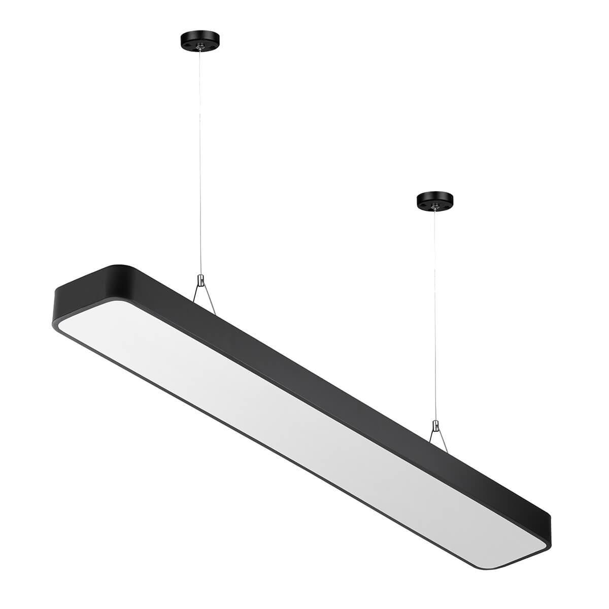 Изображение Подвесной светодиодный cветильник Geometria ЭРА Block SPO-112-B-40K-040 40Вт 4000К черный Б0050541