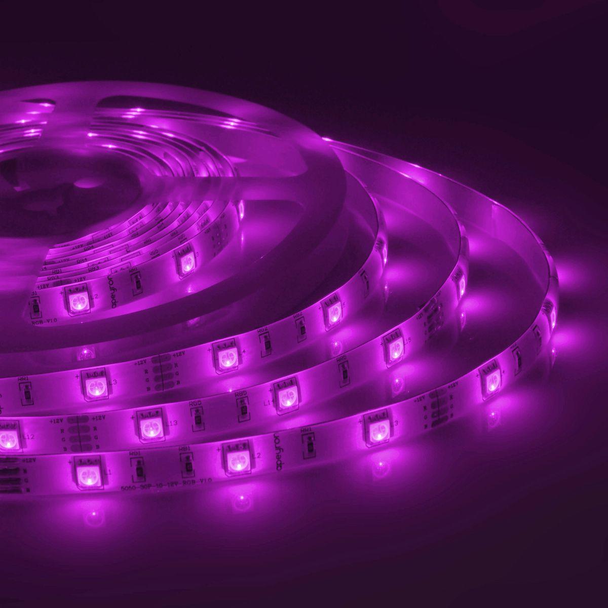 Изображение Светодиодная влагозащищенная лента Apeyron 7,2W/m 30LED/m 3528SMD разноцветная 5M 10-03