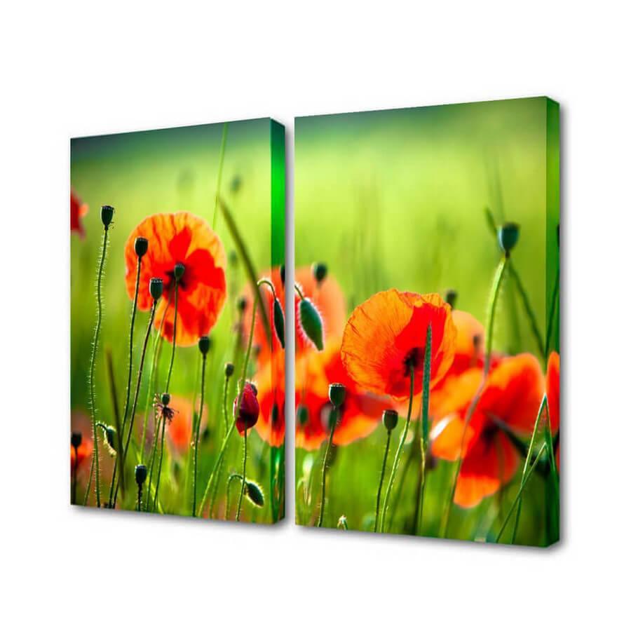 Изображение Модульная картина Маковые поля Toplight 100х75см TL-M2051