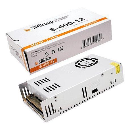 Изображение Блок питания SWG 12V 400W IP20 33,33A S-400-12 000128