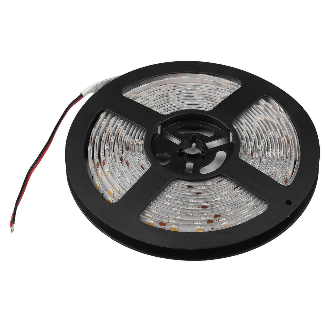 Изображение Светодиодная влагозащищенная лента ЭРА 14,4W/m 60LED/m 5050SMD теплый белый 5M LS5050-14,4-60-24-65-2700К-5m Б0043116