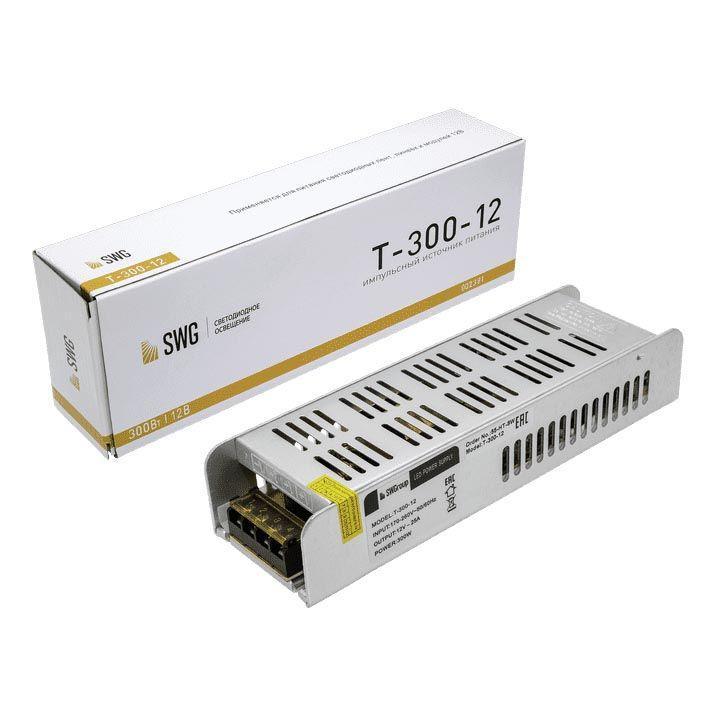 Изображение Блок питания SWG 12V 300W IP20 25A T-300-12 002381