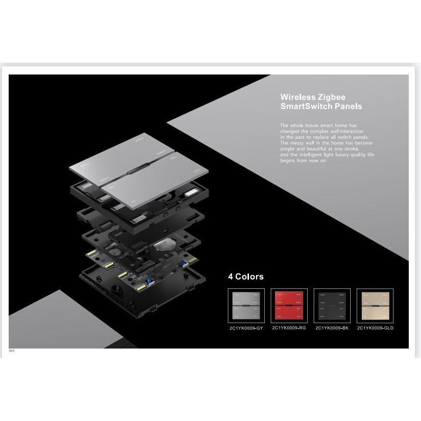 Изображение Проводная смарт панель-выключатель ДУ iLedex Technical Vision INN SP 48V-4-BK