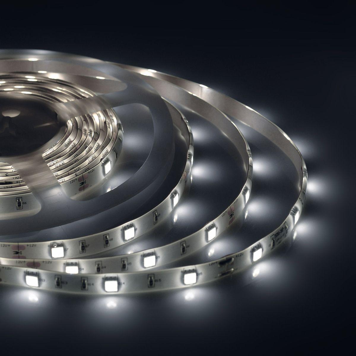 Изображение Светодиодная влагозащищенная лента Apeyron 7,2W/m 30LED/m 5050SMD холодный белый 5M 10-01