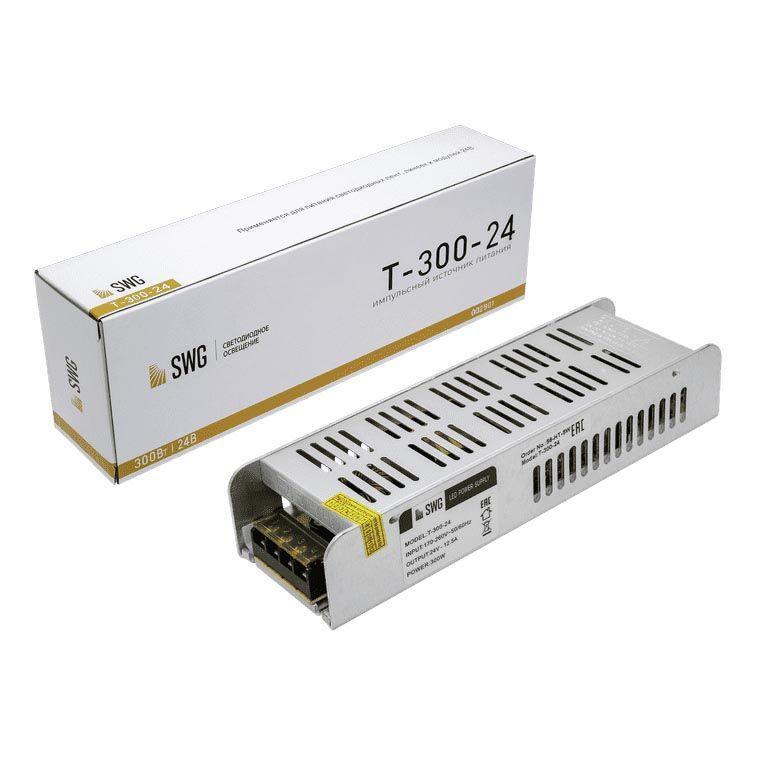 Изображение Блок питания SWG 24V 300W IP20 12,5A T-300-24 002901