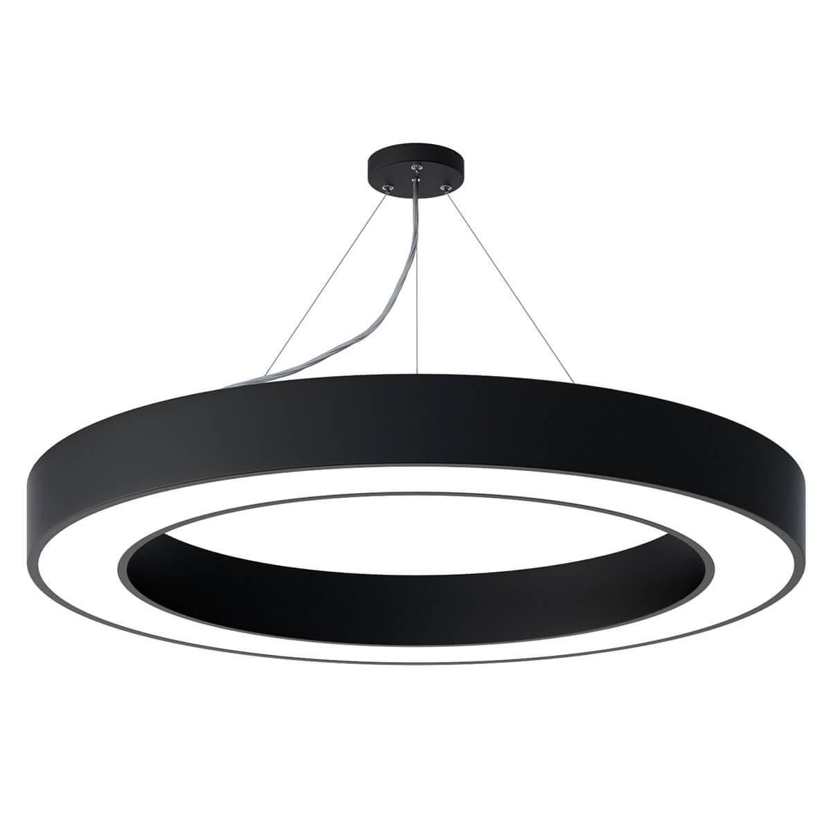 Изображение Подвесной светодиодный cветильник Geometria ЭРА Ring SPO-134-B-40K-056 56Вт 4000К черный Б0050565