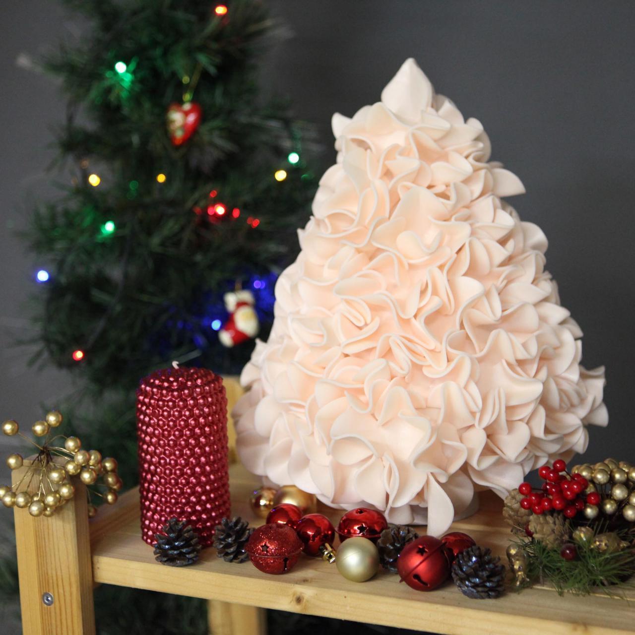 Изображение Светильник декоративный Uniel ULW-R07 T/White+Green/150C/A Ель пудровая UL-00009406