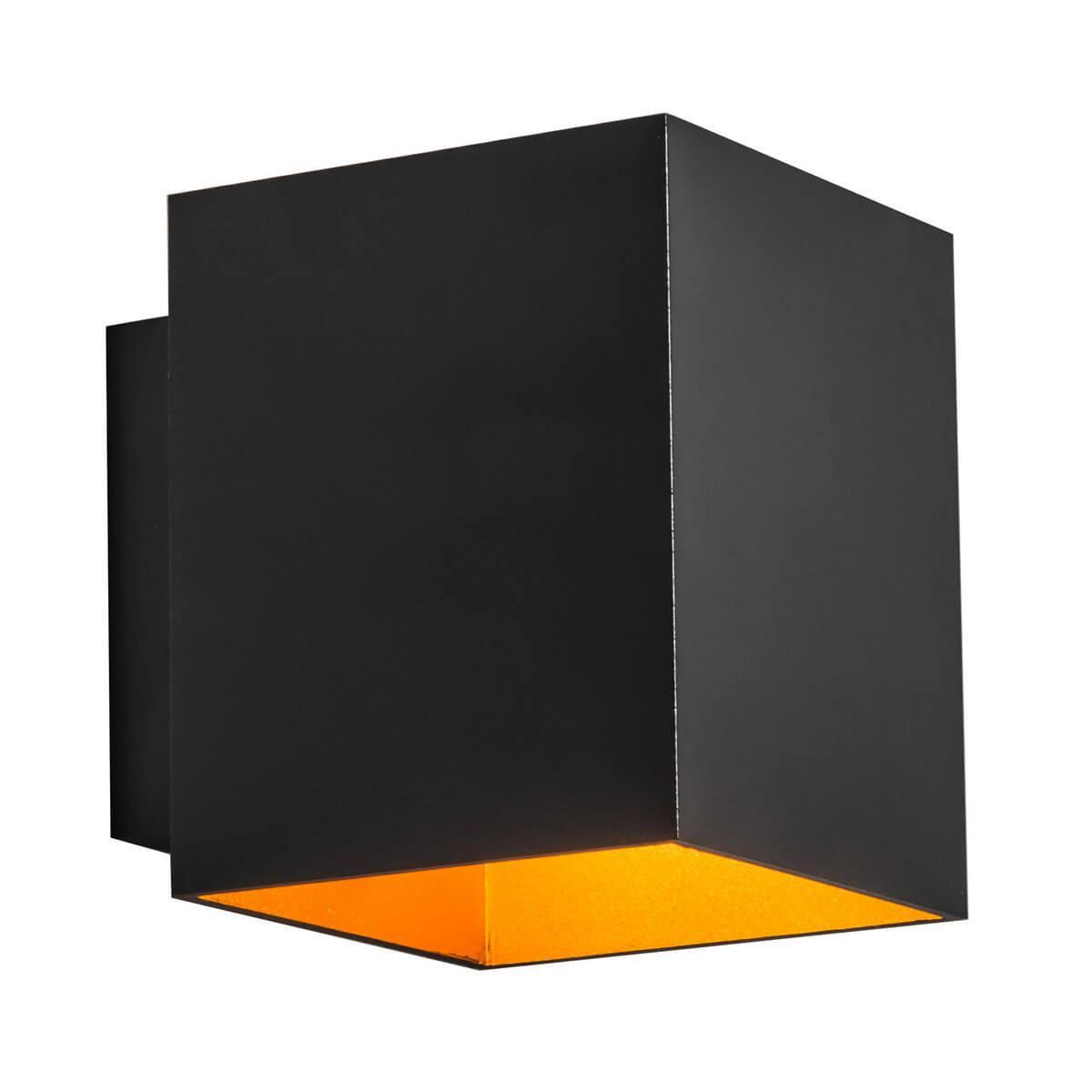 Изображение Настенный светильник Zumaline Sola wl square black-gold 91063
