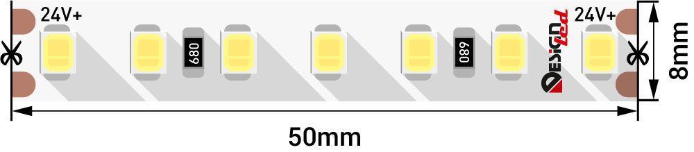 Изображение Светодиодная влагозащищенная лента DesignLed 14,4W/m 140LED/m 2835SMD теплый белый 5M 006608