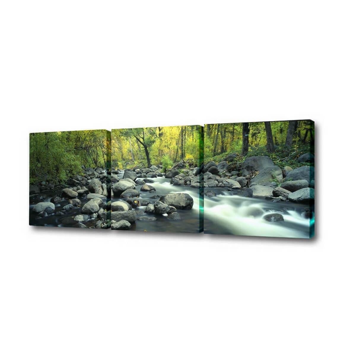 Изображение Модульная картина Каменистый ручей Toplight 150х50см TL-M2045