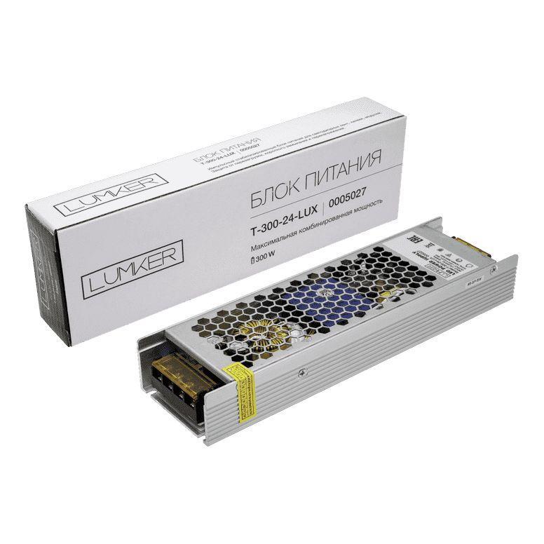 Изображение Блок питания Lumker 24V 300W IP20 12,5A T-300-24-LUX 005027