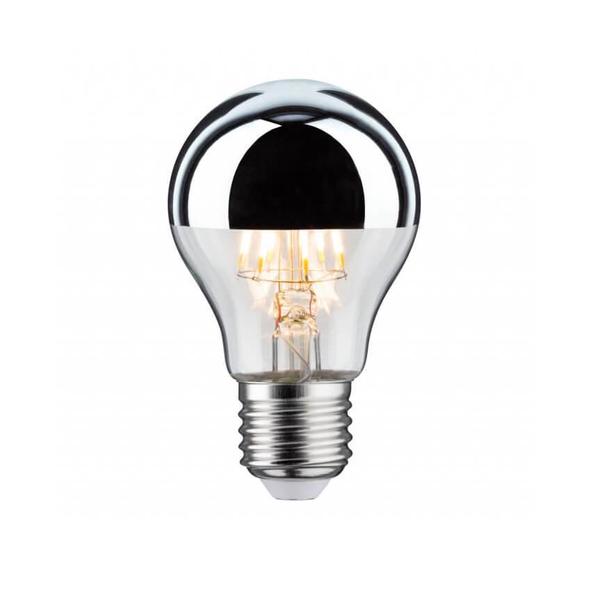 Изображение Лампа светодиодная E27 7,5W 2700K груша зеркальная 28375