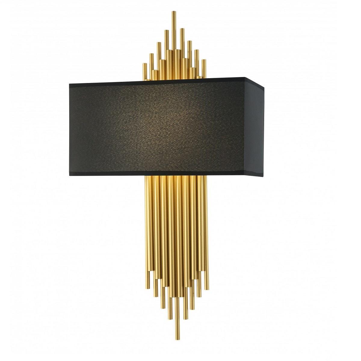 Изображение Настенный светильник G11074/2wGD BK