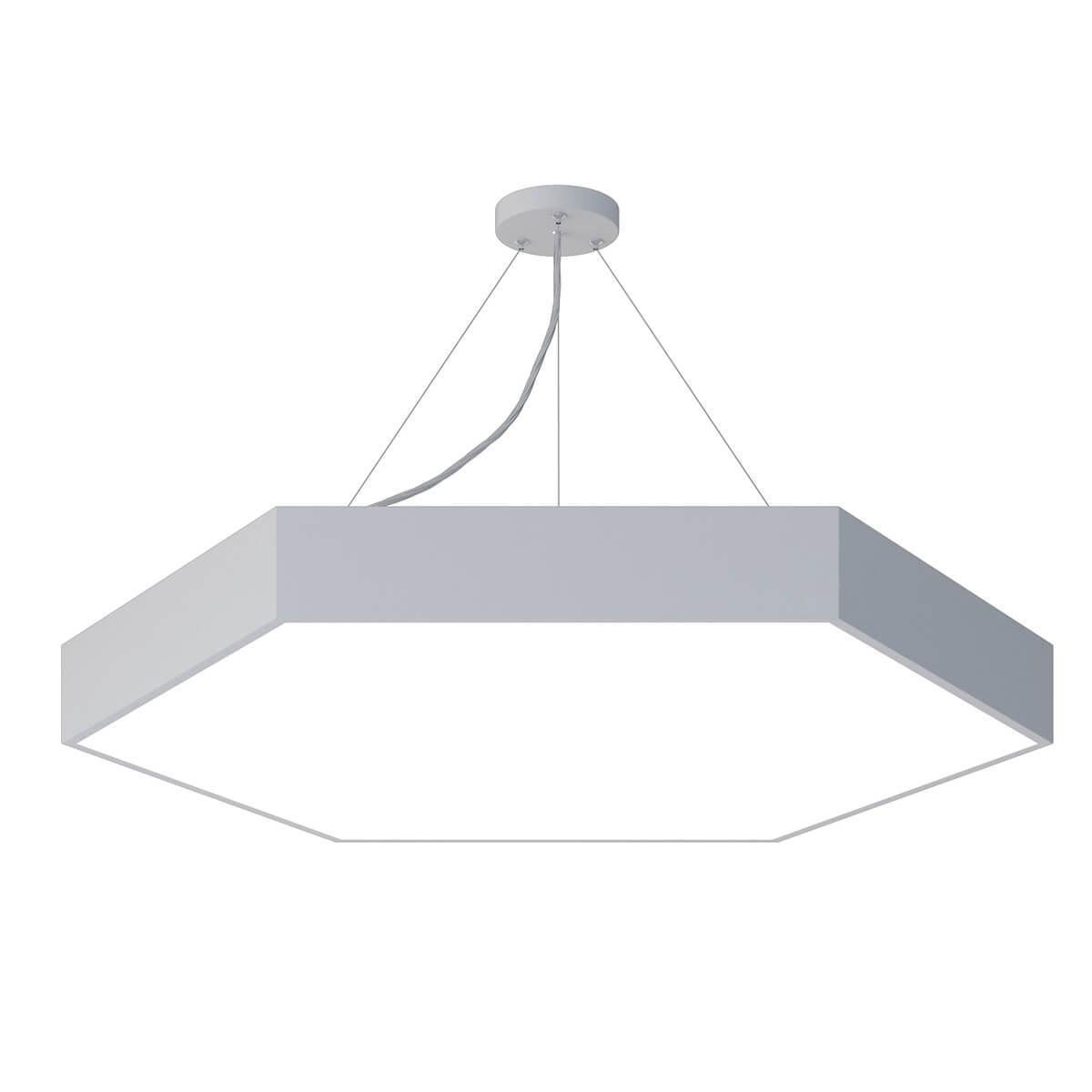 Изображение Подвесной светодиодный cветильник Geometria ЭРА Hexagon SPO-122-W-40K-066 66Вт 4000К белый Б0050552