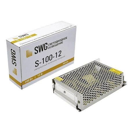 Изображение Блок питания SWG 12V 100W IP20 8,3A S-100-12 000105