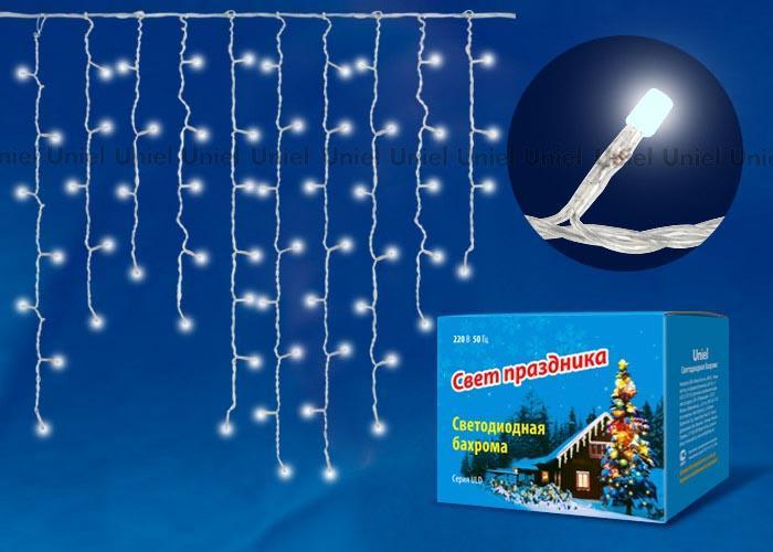 Изображение Уличная светодиодная гирлянда Uniel бахрома 220V теплый белый ULD-B3010-200/SWK Warm White IP67 UL-00003679