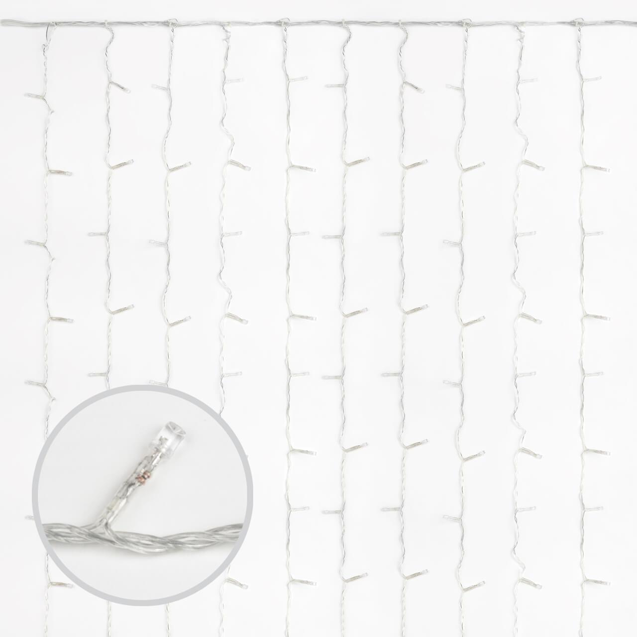 Изображение Уличная светодиодная гирлянда Uniel занавес 220V теплый белый ULD-C2030-240/TWK Warm White IP67 UL-00003684